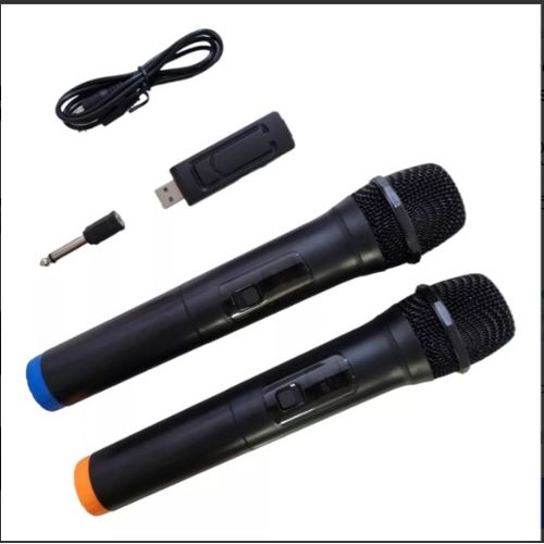 Microfone Sem Fio Duplo Profissional Karaoke Igreja Palestra Cor Preto - Imagem 10