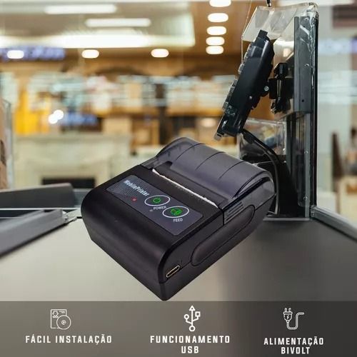 Mini Impressora Térmica Para Delivery Com Bluetooth 58mm - Imagem 6