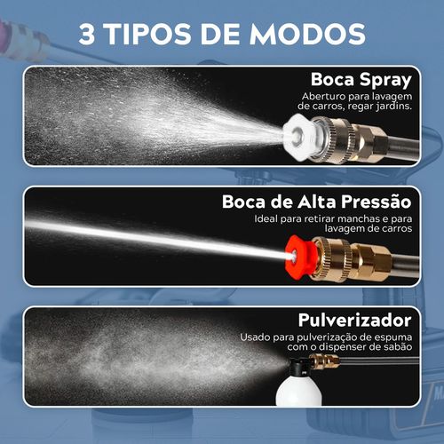 Lavadora Lava Jato Portátil Pressão 2 Baterias + Maleta - Imagem 5
