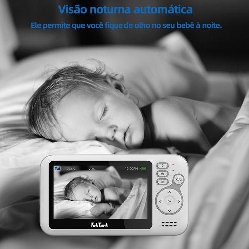 Camera Babá Eletrônica Taktark Bm812 Zoom 3x - Imagem 4
