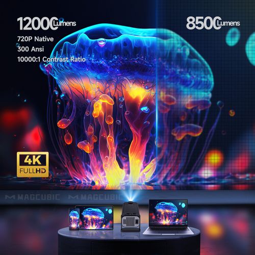 Mini Projetor Portátil Hy320 4k Smart Wifi Cor Preto - Imagem 3