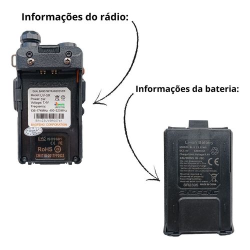 6 Radio Comunicador Walk Talk Baofeng Dual Band Uv-5r + Nf - Imagem 8