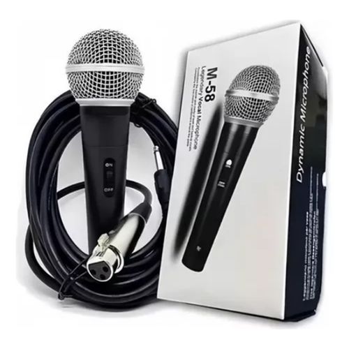 Microfone Com Fio Profissional Metal Cabo 5mts M-58 - Imagem 5
