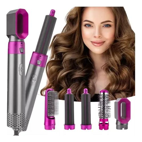 Escova Secadora de Cabelo 5 em 1 Liso e Ondulado